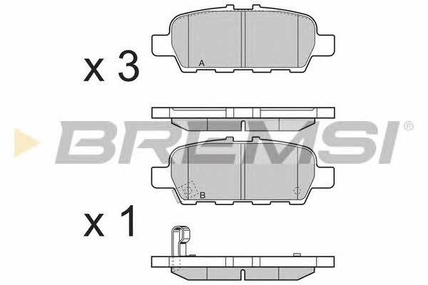 Bremsi BP3395 Brake Pad Set, disc brake BP3395: Buy near me in Poland at 2407.PL - Good price!