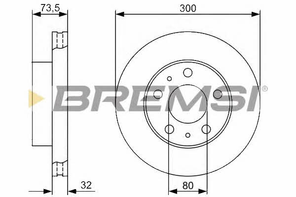 Bremsi DBB718V Innenbelüftete Bremsscheibe vorne DBB718V: Kaufen Sie zu einem guten Preis in Polen bei 2407.PL!