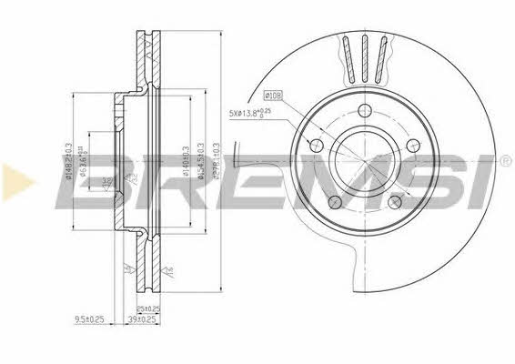 Bremsi DBB222V Диск гальмівний передній вентильований DBB222V: Купити у Польщі - Добра ціна на 2407.PL!