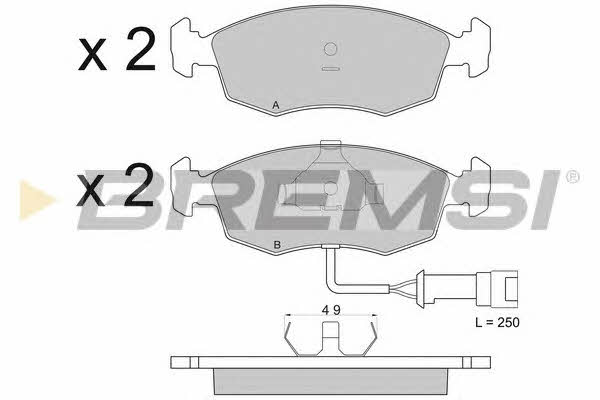 Bremsi BP2282 Brake Pad Set, disc brake BP2282: Buy near me in Poland at 2407.PL - Good price!