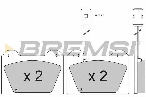 Bremsi BP2164 Brake Pad Set, disc brake BP2164: Buy near me in Poland at 2407.PL - Good price!