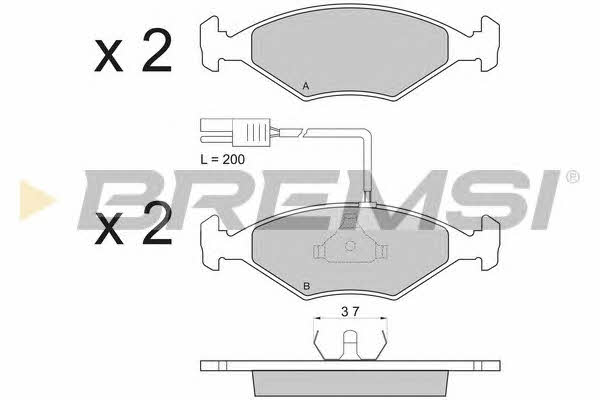 Bremsi BP2823 Brake Pad Set, disc brake BP2823: Buy near me in Poland at 2407.PL - Good price!