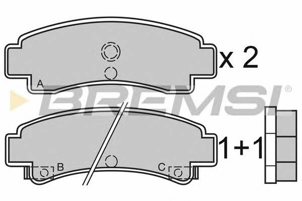Bremsi BP2442 Brake Pad Set, disc brake BP2442: Buy near me in Poland at 2407.PL - Good price!