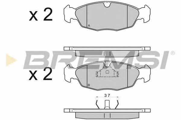 Bremsi BP2584 Scheibenbremsbeläge, Set BP2584: Kaufen Sie zu einem guten Preis in Polen bei 2407.PL!