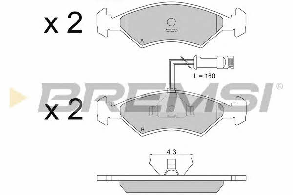 Bremsi BP2163 Brake Pad Set, disc brake BP2163: Buy near me in Poland at 2407.PL - Good price!
