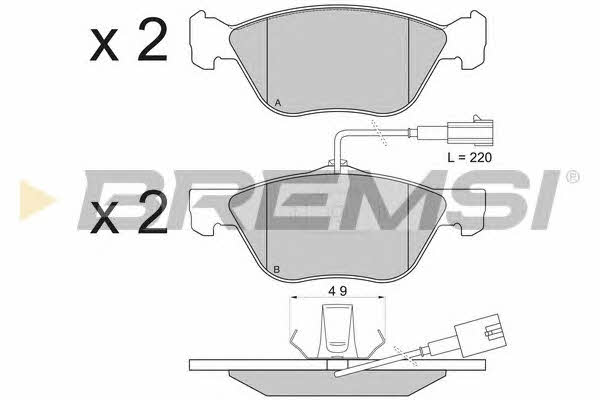 Bremsi BP2838 Brake Pad Set, disc brake BP2838: Buy near me in Poland at 2407.PL - Good price!
