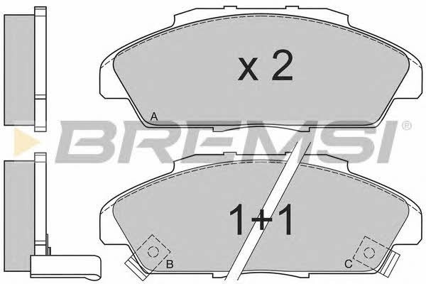 Bremsi BP2519 Scheibenbremsbeläge, Set BP2519: Kaufen Sie zu einem guten Preis in Polen bei 2407.PL!