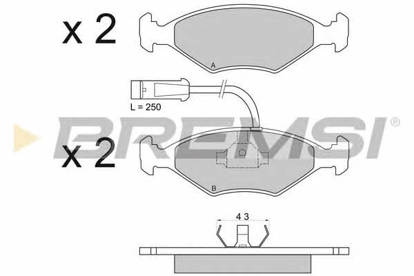 Bremsi BP2589 Brake Pad Set, disc brake BP2589: Buy near me in Poland at 2407.PL - Good price!