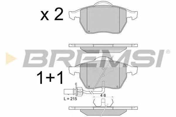 Bremsi BP2816 Тормозные колодки дисковые, комплект BP2816: Отличная цена - Купить в Польше на 2407.PL!