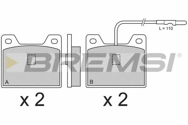 Bremsi BP2015 Тормозные колодки дисковые, комплект BP2015: Отличная цена - Купить в Польше на 2407.PL!