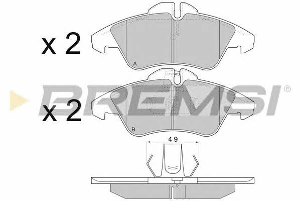 Bremsi BP2687 Brake Pad Set, disc brake BP2687: Buy near me in Poland at 2407.PL - Good price!
