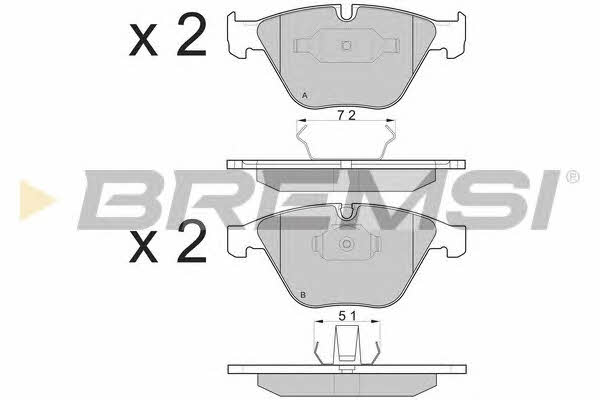 Bremsi BP3073 Brake Pad Set, disc brake BP3073: Buy near me in Poland at 2407.PL - Good price!
