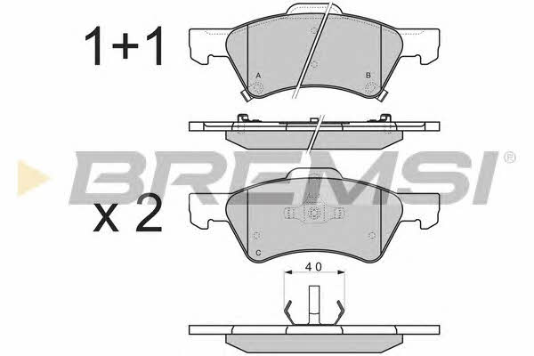 Bremsi BP3222 Brake Pad Set, disc brake BP3222: Buy near me in Poland at 2407.PL - Good price!