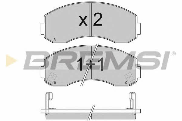 Bremsi BP3044 Brake Pad Set, disc brake BP3044: Buy near me in Poland at 2407.PL - Good price!