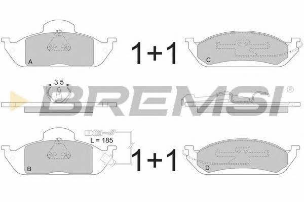 Bremsi BP2897 Brake Pad Set, disc brake BP2897: Buy near me in Poland at 2407.PL - Good price!