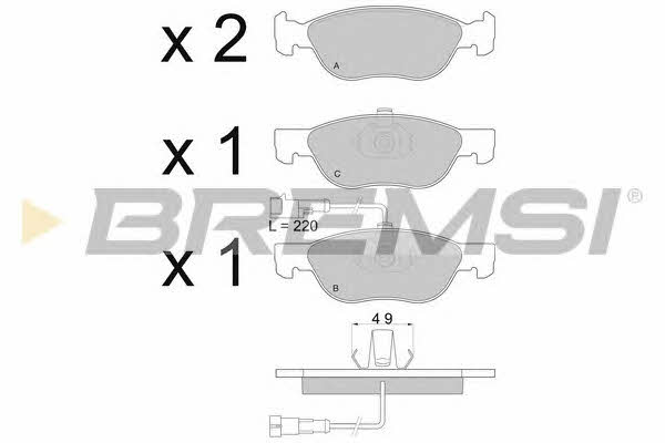 Bremsi BP2666 Brake Pad Set, disc brake BP2666: Buy near me in Poland at 2407.PL - Good price!