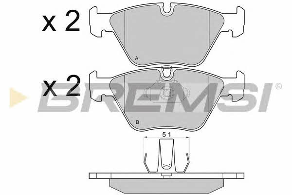 Bremsi BP2685 Scheibenbremsbeläge, Set BP2685: Kaufen Sie zu einem guten Preis in Polen bei 2407.PL!