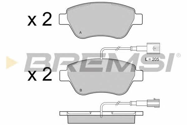 Bremsi BP3425 Brake Pad Set, disc brake BP3425: Buy near me in Poland at 2407.PL - Good price!