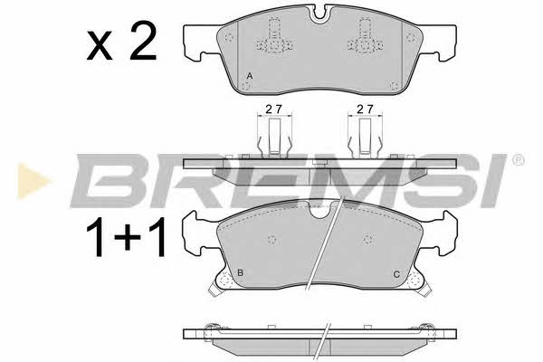 Bremsi BP3460 Brake Pad Set, disc brake BP3460: Buy near me in Poland at 2407.PL - Good price!