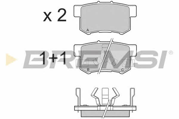 Bremsi BP3374 Scheibenbremsbeläge, Set BP3374: Kaufen Sie zu einem guten Preis in Polen bei 2407.PL!