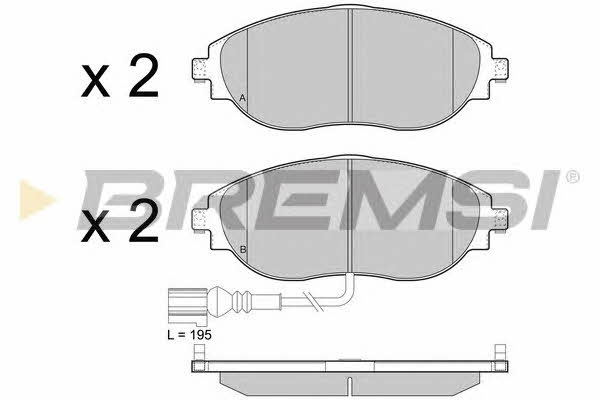 Bremsi BP3474 Brake Pad Set, disc brake BP3474: Buy near me in Poland at 2407.PL - Good price!