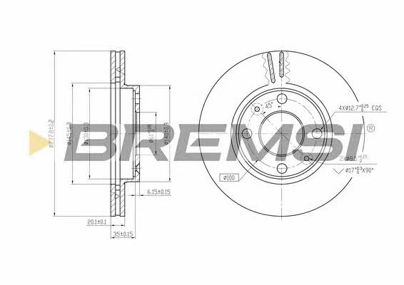 Bremsi DBA158V Innenbelüftete Bremsscheibe vorne DBA158V: Kaufen Sie zu einem guten Preis in Polen bei 2407.PL!