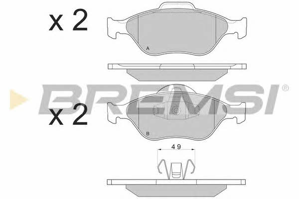 Bremsi BP2872 Brake Pad Set, disc brake BP2872: Buy near me in Poland at 2407.PL - Good price!