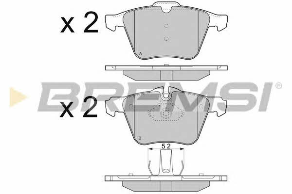 Bremsi BP3299 Scheibenbremsbeläge, Set BP3299: Kaufen Sie zu einem guten Preis in Polen bei 2407.PL!