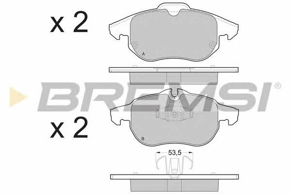 Bremsi BP3402 Тормозные колодки дисковые, комплект BP3402: Отличная цена - Купить в Польше на 2407.PL!