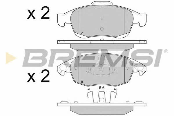 Bremsi BP3329 Brake Pad Set, disc brake BP3329: Buy near me in Poland at 2407.PL - Good price!