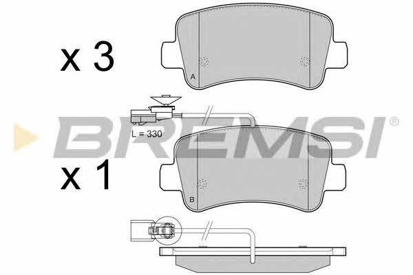 Bremsi BP3441 Brake Pad Set, disc brake BP3441: Buy near me in Poland at 2407.PL - Good price!