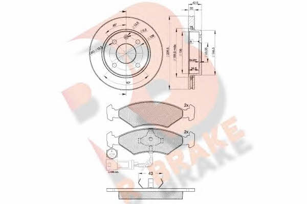  3R04101064 Front ventilated brake discs with pads, set 3R04101064: Buy near me in Poland at 2407.PL - Good price!
