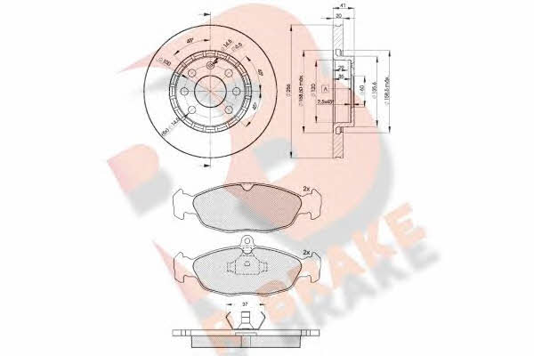  3R08589046 Front ventilated brake discs with pads, set 3R08589046: Buy near me in Poland at 2407.PL - Good price!