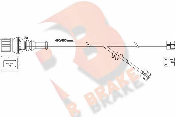 R Brake 610355RB Warning contact, brake pad wear 610355RB: Buy near me in Poland at 2407.PL - Good price!