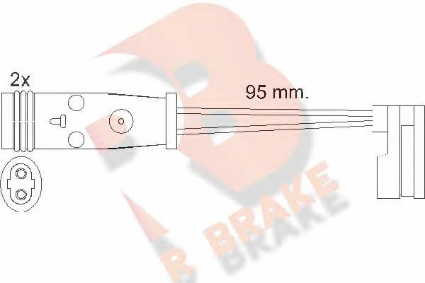 R Brake 610370RB Warning contact, brake pad wear 610370RB: Buy near me in Poland at 2407.PL - Good price!