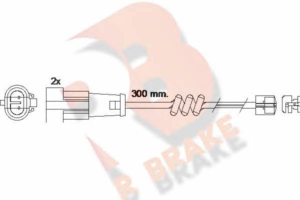 R Brake 610470RB Warning contact, brake pad wear 610470RB: Buy near me in Poland at 2407.PL - Good price!
