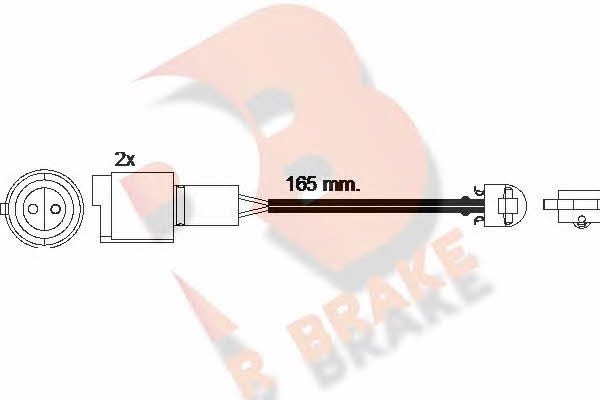 R Brake 610238RB Warning contact, brake pad wear 610238RB: Buy near me in Poland at 2407.PL - Good price!