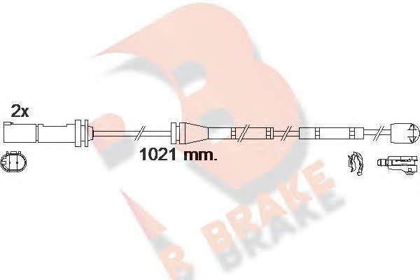 R Brake 610554RB Warning contact, brake pad wear 610554RB: Buy near me in Poland at 2407.PL - Good price!