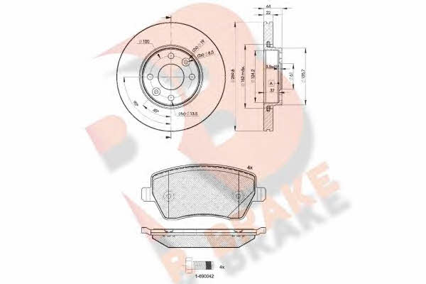 R Brake 3R15347795 Brake discs with pads, set 3R15347795: Buy near me at 2407.PL in Poland at an Affordable price!