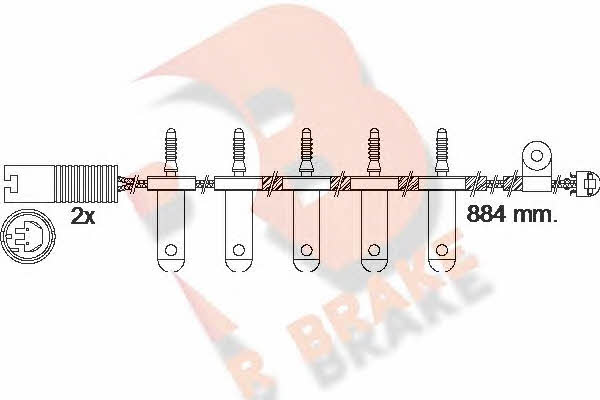 R Brake 610500RB Датчик износа тормозных колодок 610500RB: Купить в Польше - Отличная цена на 2407.PL!