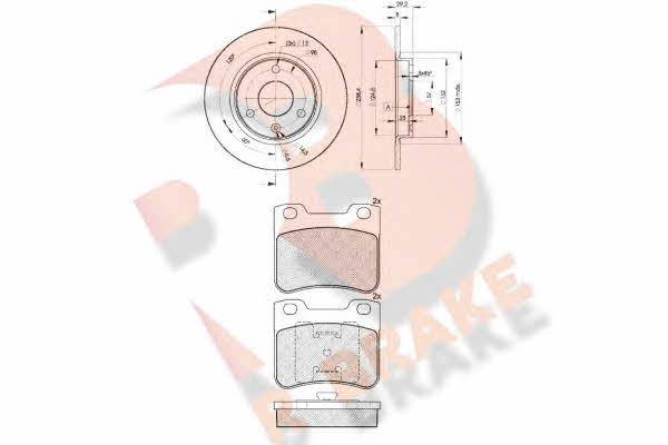 R Brake 3R11507199 Tarcze hamulcowe z klockami przód niewentylowane, komplet 3R11507199: Atrakcyjna cena w Polsce na 2407.PL - Zamów teraz!