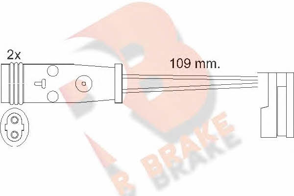R Brake 610483RB Warning contact, brake pad wear 610483RB: Buy near me in Poland at 2407.PL - Good price!