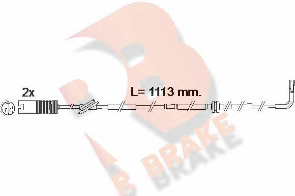 R Brake 610299RB Warning contact, brake pad wear 610299RB: Buy near me in Poland at 2407.PL - Good price!