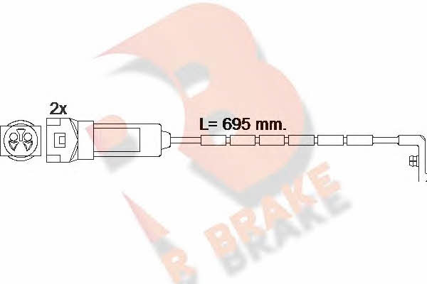 R Brake 610241RB Warning contact, brake pad wear 610241RB: Buy near me in Poland at 2407.PL - Good price!