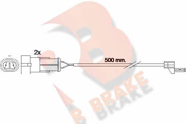 R Brake 610223RB Warning contact, brake pad wear 610223RB: Buy near me in Poland at 2407.PL - Good price!