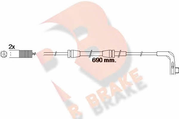 R Brake 610479RB Warning contact, brake pad wear 610479RB: Buy near me in Poland at 2407.PL - Good price!