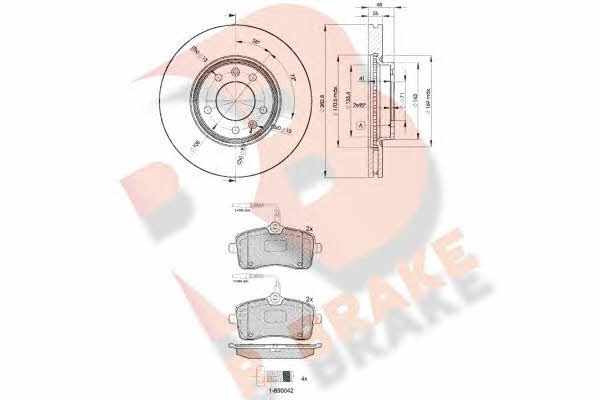 R Brake 3R16564685 Диски гальмівні з колодками передні вентильовані, комплект 3R16564685: Купити у Польщі - Добра ціна на 2407.PL!