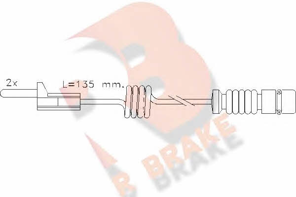 R Brake 610405RB Warning contact, brake pad wear 610405RB: Buy near me in Poland at 2407.PL - Good price!