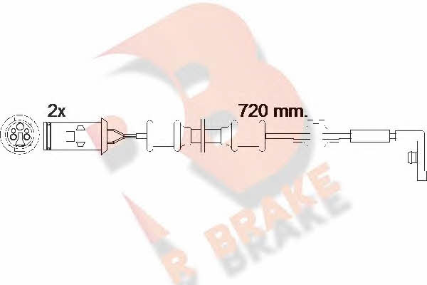 R Brake 610444RB Warning contact, brake pad wear 610444RB: Buy near me in Poland at 2407.PL - Good price!