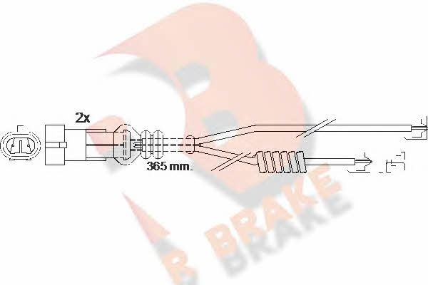 R Brake 610301RB Warning contact, brake pad wear 610301RB: Buy near me in Poland at 2407.PL - Good price!